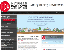 Tablet Screenshot of michigandowntowns.com